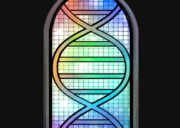 DNA helix in window