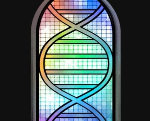 DNA helix in window